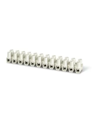 Scame 815 2361b bloque de terminales t85 2.5mm2 250v ca blanco